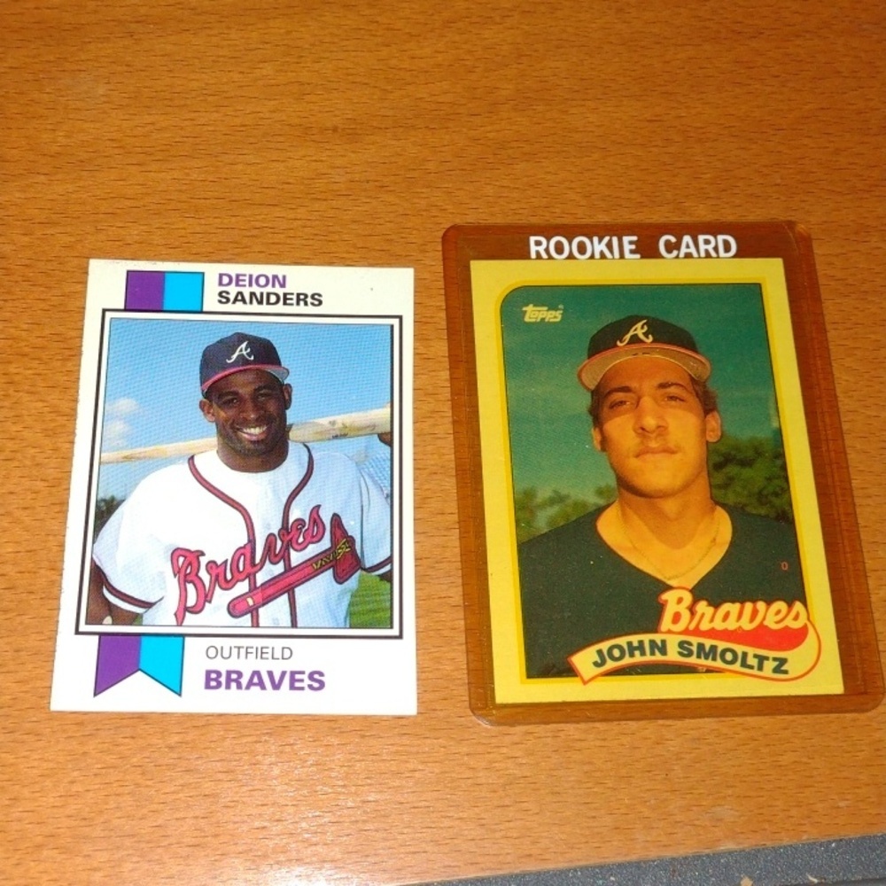 Deon Sanders&John Smoltz Rookie BB Cards